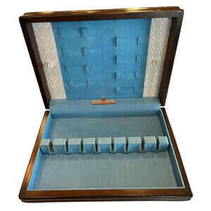 1847 Rogers Bros Wood Storage Chest Only for Flatware Silverware Vintage Empty